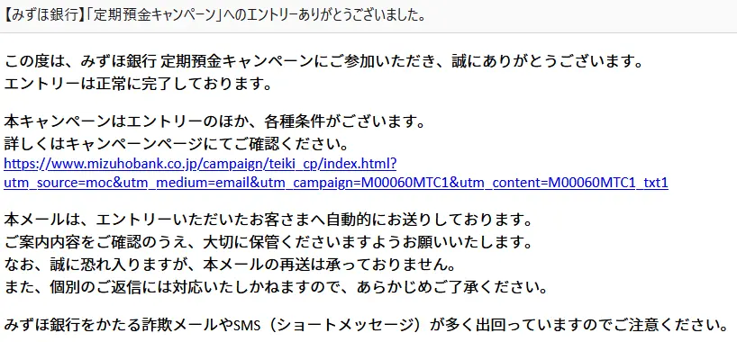 Mizuho Campaign Entry