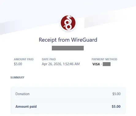 Wireguard Receipt